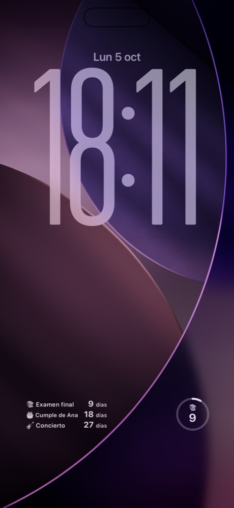 Widgets en la pantalla de bloqueo