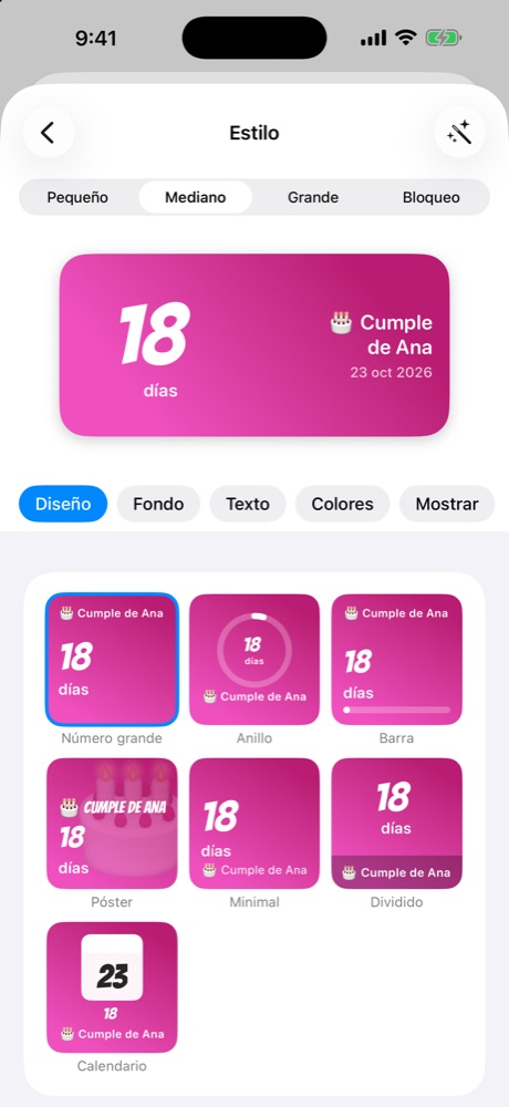 Editor de estilo con vista previa en vivo
