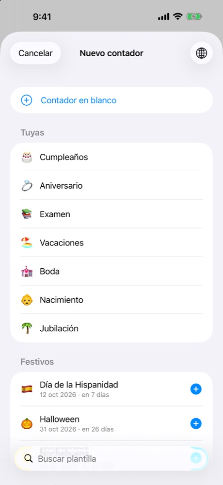 Galería de plantillas de fechas